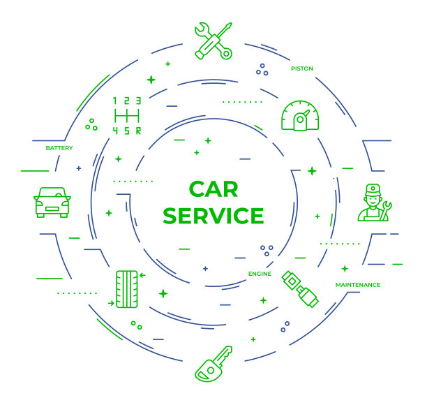 汽车服务信息图表模板图片下载