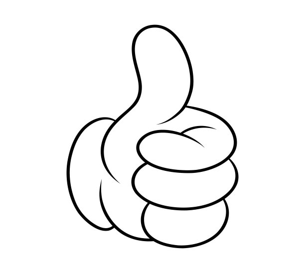 竖起大拇指的卡通画图片下载