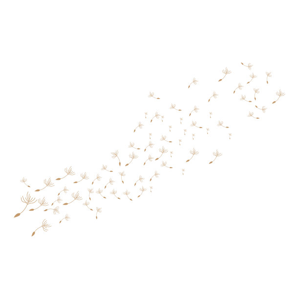 蒲公英标志，矢量植物蒲公英花，设计图标模板图片下载