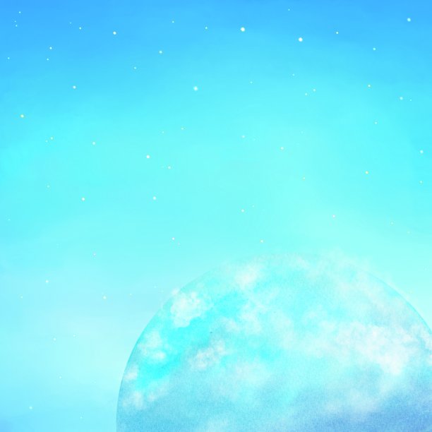 一幅美丽的水彩画，从天空俯视地球。图片下载