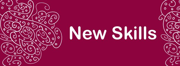 新技能粉红色品红色涂鸦设计元素文本水平图片下载