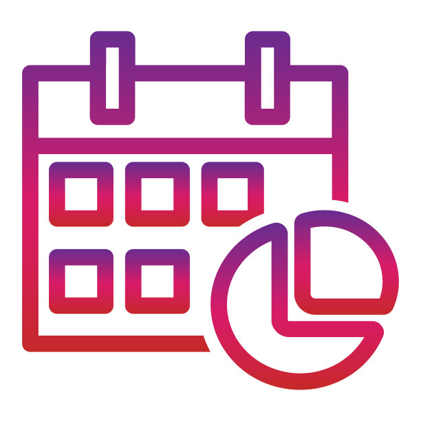 现代轮廓渐变日历图标图片下载