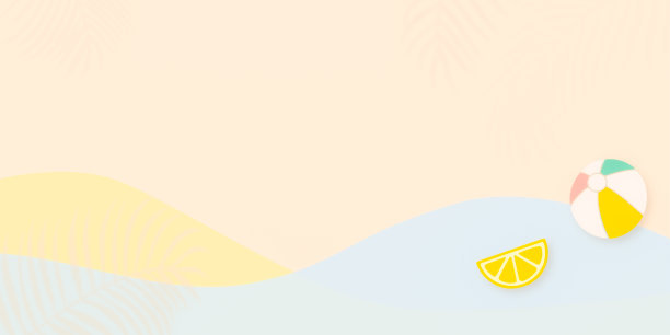 夏季背景与海滩插图图片下载
