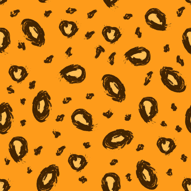 抽象豹纹无缝图案。动物背景，画眉山庄风格图片下载