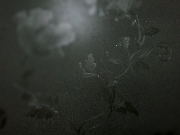 镜面纹理与花朵图案。图片下载