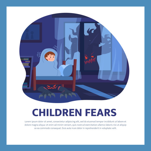 孩子们害怕海报上的小男孩害怕图片下载