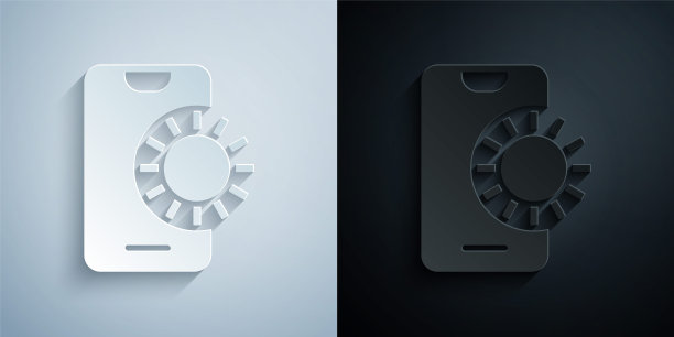 剪纸在线体育投注图标隔离在灰色和黑色的背景。体育博彩公司。网上赌博赚钱。纸艺风格。向量图片下载