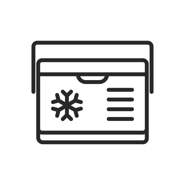 便携式冷却器图标。图片下载