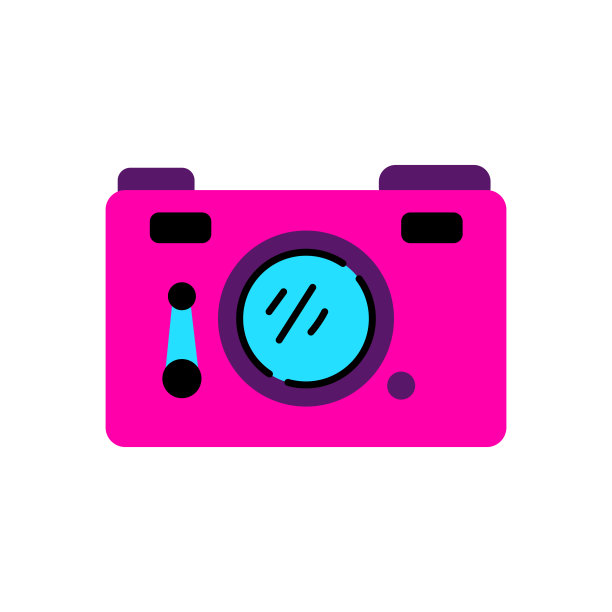 紫色老式照相机图片下载