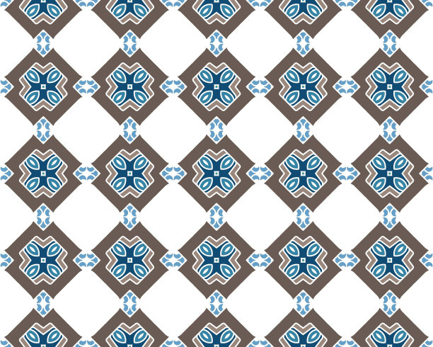 在白色背景上隔离的无缝瓷砖图案的插图图片下载