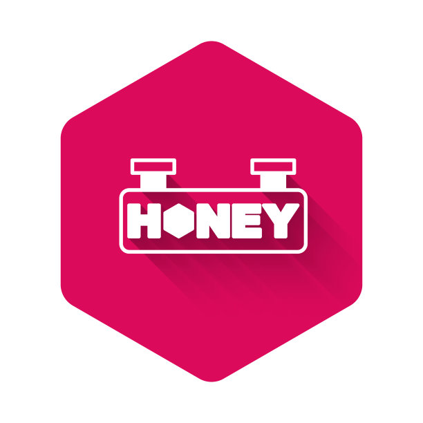 白色悬挂标志与蜂窝状隔离图片下载