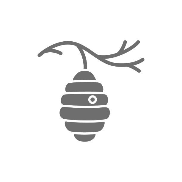 野蜂箱上树蜂箱灰色图标图片下载