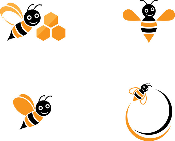 蜜蜂标志模板图片下载