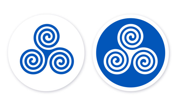 三螺旋抽象符号图标概念图片下载