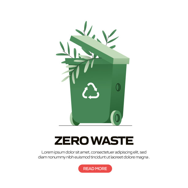 零浪费概念矢量插图网站横幅，广告和营销材料，在线广告，业务演示等。图片下载