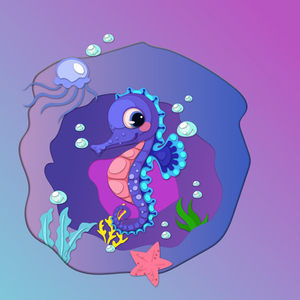 海马在深海里美丽的海马图片下载