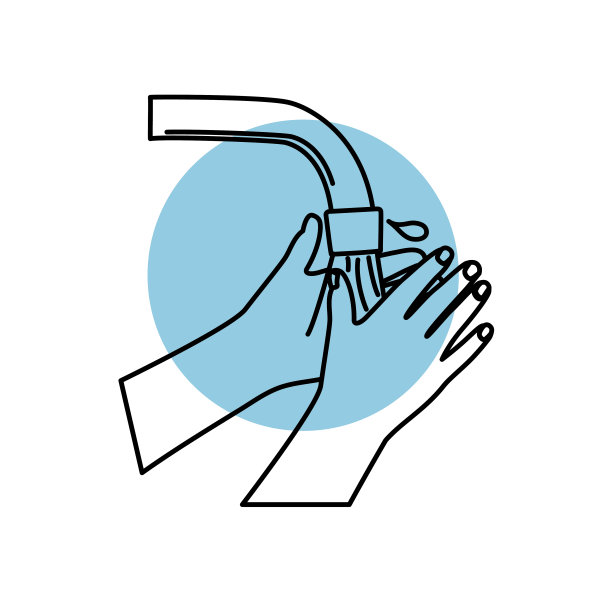 冠状病毒图标:洗手图片下载