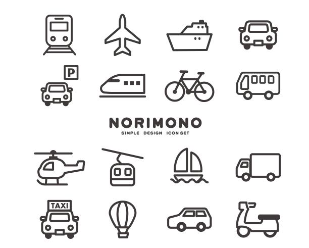 矢量插图材料的简单图标相关的郊游和旅行/入境/旅游图片下载