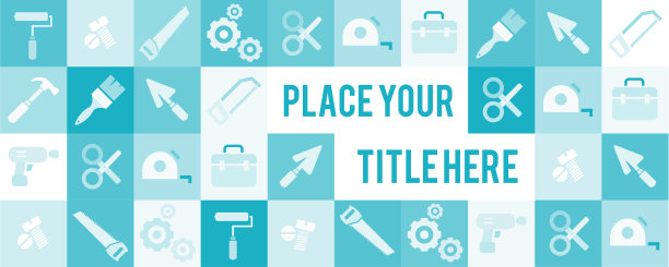 带有标题空间的建设工具图标图片下载