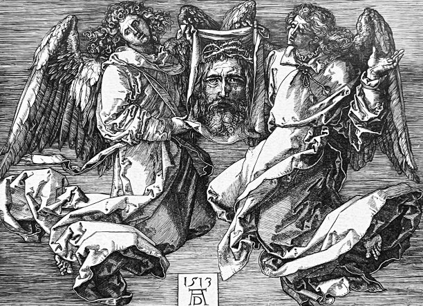 拿着维罗妮卡手帕的两个天使图片下载