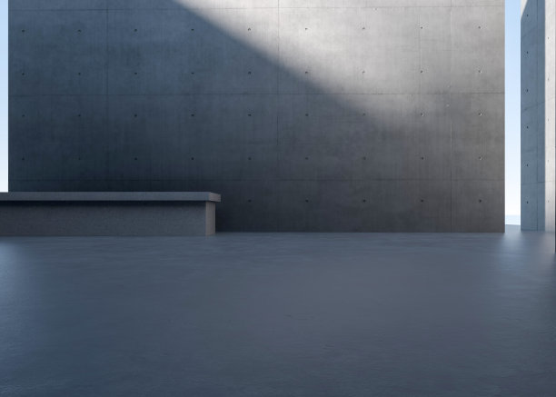 空旷的广场前的现代建筑图片下载