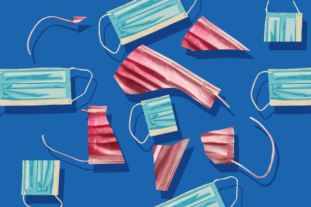 破损的防护口罩图案图片下载