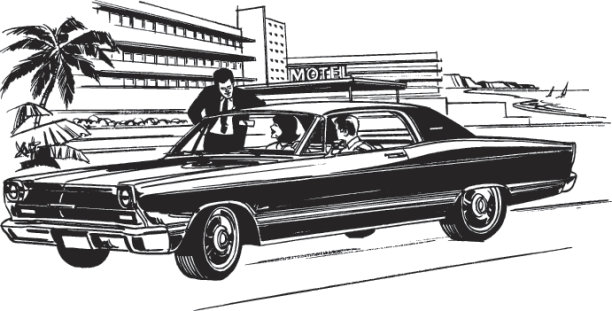 男人与夫妇在车里交谈的观点图片下载