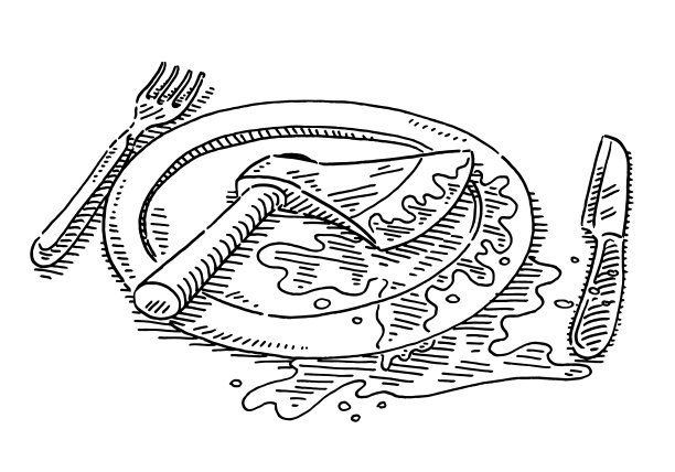 餐厅盘子上画的血斧图片下载