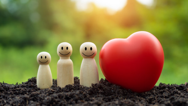 健康保险和医疗福利的概念。模型木屋和红心加上图标。健康保险和获得保健的机会。保健规划图片下载