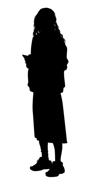 女孩的轮廓图片下载