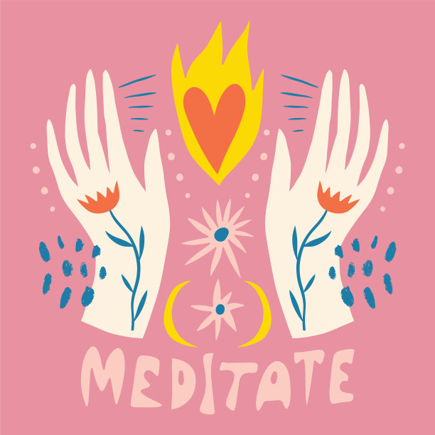 神奇的波西米亚手艺术神秘的灵气冥想图片下载