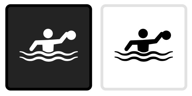 水球图标上的黑色按钮与白色翻转图片下载