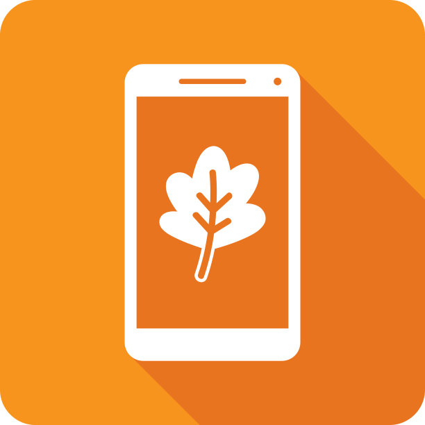 Leaf智能手机图标剪影图片下载