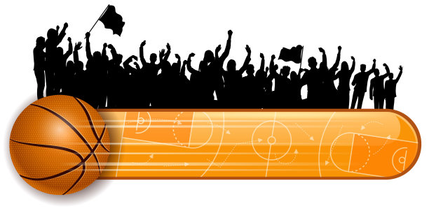 篮球运动趣味旗图片下载