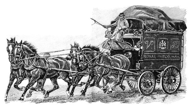 维多利亚时代英国皇家邮包马车图片下载