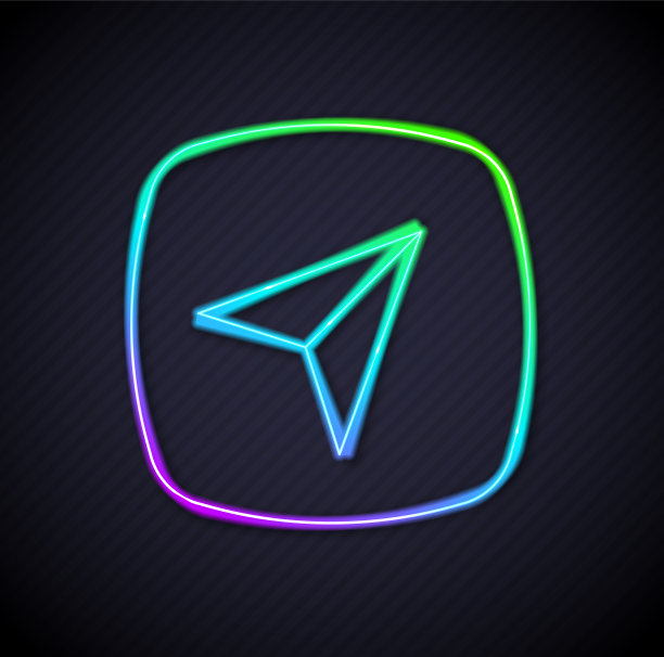 发光的霓虹线信息图的城市地图图片下载