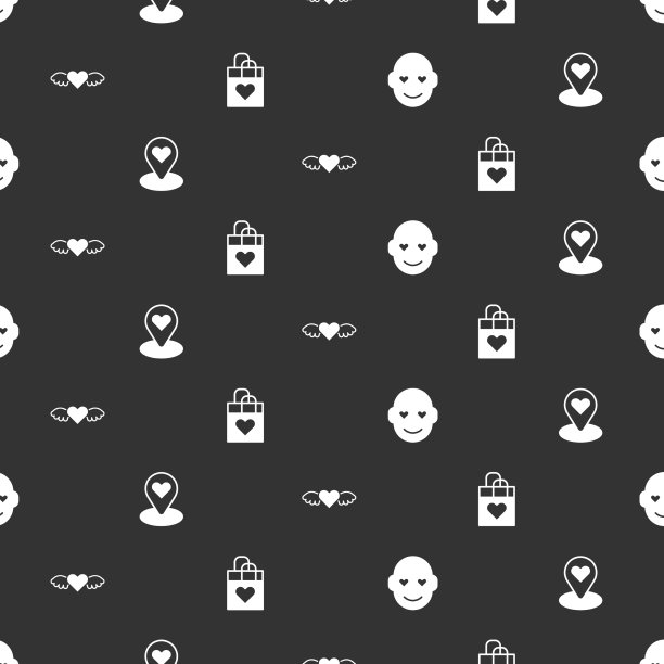 设置浪漫的男人的位置与心的心翅膀图片下载