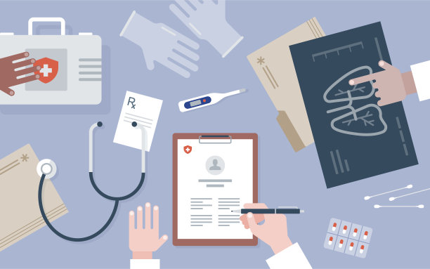 俯视的团队医生合作图片下载