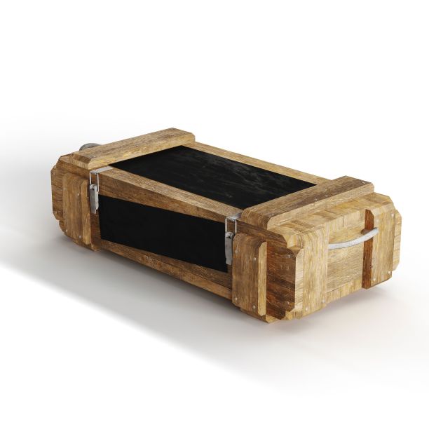 3D渲染的军事食品供应盒副本孤立在一个白色的背景图片下载