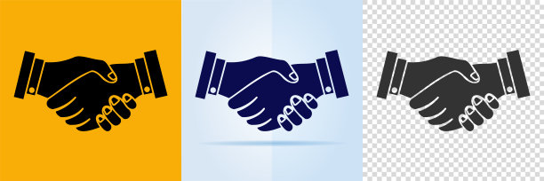 协议图标，互相问候，握手，信任……图片下载