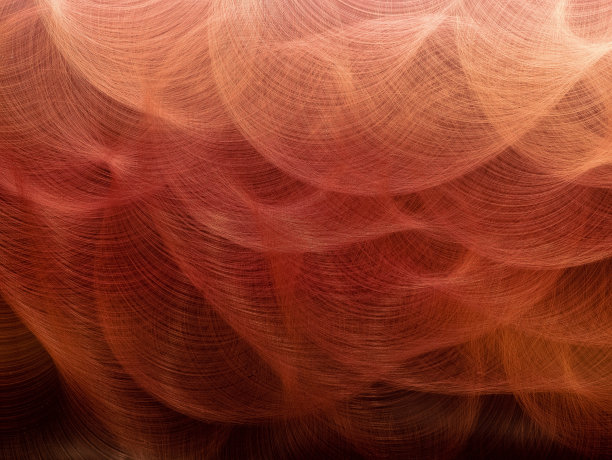 优雅的渐变橙色和红色线条材料波浪曲线纹理背景与运动动态运动图片下载