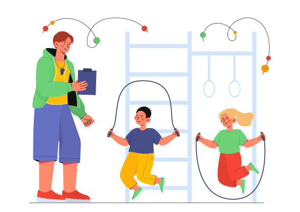 运动课上的男人矢量概念图片下载