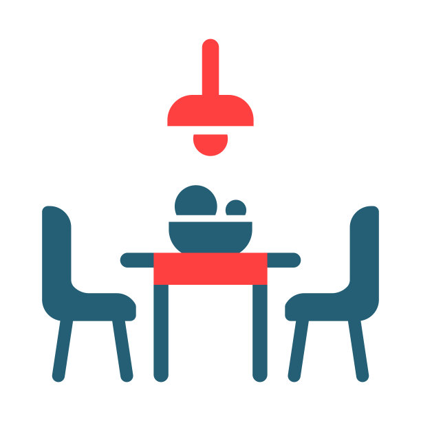 餐厅字形两色图标为个人和商业用途。图片下载