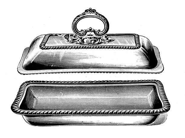 来自英国杂志的古董图片:陶器盘、盘子和托盘图片下载