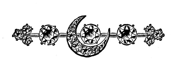 来自英国杂志的古董图片:钻石胸针图片下载