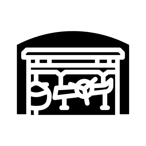 航空航天制造航空工程师符号图标矢量插图图片下载