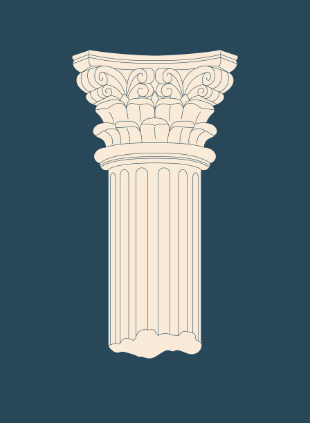 古董大理石圆柱矢量概念图片下载