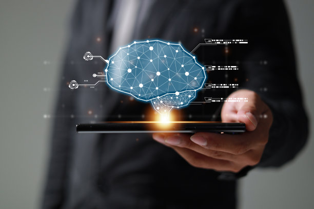 人工智能的大脑，符号，机器学习，未来技术的人工智能。人工智能网络大脑对业务进行分析、创新和业务增长发展。图片下载