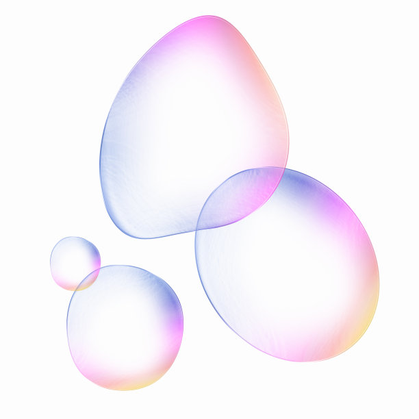 气泡插图，图形颜色抽象肥皂泡剪贴画。时尚的图片图片下载