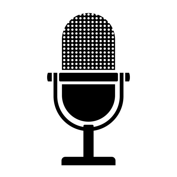 独立的麦克风图标插图孤立在白色背景上图片下载